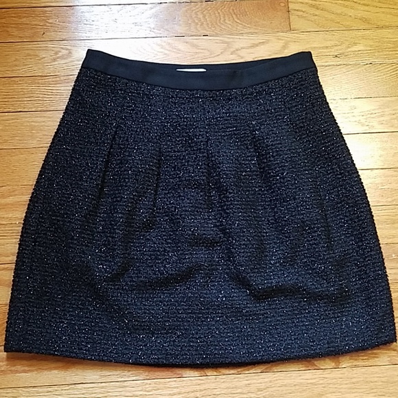 LOFT Dresses & Skirts - Ann Taylor Loft Black Sparkle Mini Skirt S0